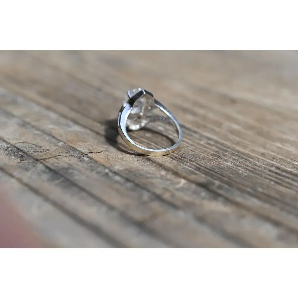 Raw stone jewelry, Lake County diamond engagement ring
